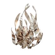 Corbett Lighting Graffiti Single Light 10" Wide Wall Sconce Silver Leaf And Polished Stainless Finish
