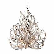 Corbett Lighting Graffiti 12 Light 44" Wide Sputnik Chandelier Silver Leaf And Polished Stainless Finish