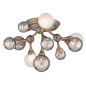 Corbett Lighting Element 11 Light Flush Mount Ceiling Fixture with Hand-Crafted Iron Vienna Bronze
