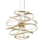 Corbett Lighting Calligraphy 2 Light Hand Crafted 18" Wide LED Pendant Gold Leaf