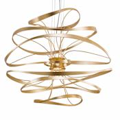 Corbett Lighting Calligraphy Light 42" Wide Integrated LED Globe Chandelier Gold Leaf