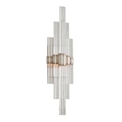 Corbett Lighting Voilà Single Light 27-1/2" High Integrated LED Wall Sconce with Glass Shade - ADA Compliant Modern Silver Leaf