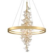 Corbett Lighting Jasmine Single Light 36" Wide LED Ring Chandelier Gold Leaf