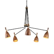 Corbett Lighting Utopia 5 Light 51" Wide LED Chandelier Satin Black