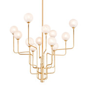 Corbett Lighting Onyx 12 Light 45" Wide Chandelier Vintage Gold Leaf