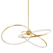 Corbett Lighting Alula 60" Wide Abstract Chandelier Vintage Brass