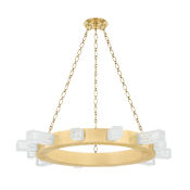 Corbett Lighting Citrine 36" Wide Ring Chandelier Vintage Brass