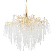 Corbett Lighting Genoa 12 Light 49" Wide Abstract Chandelier Gold Leaf