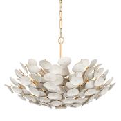 Corbett Lighting Aimi 9 Light 32" Wide Abstract Chandelier Vintage Gold Leaf
