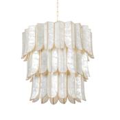 Corbett Lighting Cartagena 16 Light 32" Wide Waterfall Chandelier Vintage Gold Leaf