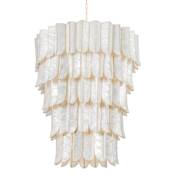 Corbett Lighting Cartagena 27 Light 40" Wide Waterfall Chandelier Vintage Gold Leaf