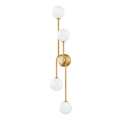 Corbett Lighting Astro 4 Light 37" Tall Wall Sconce Vintage Brass