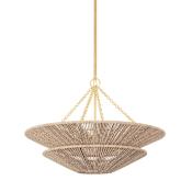 Corbett Lighting Tropea 6 Light 30" Wide Pendant Gold Leaf
