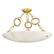 Corbett Lighting Yadira 6 Light 26" Wide Semi-flush Bowl Ceiling Fixture Vintage Brass