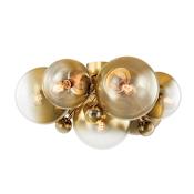 Corbett Lighting Kyoto 7 Light 28" Wide Flush Mount Ceiling Fixture Vintage Polished Brass