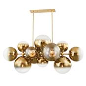 Corbett Lighting Kyoto 12 Light 28" Wide Linear Pendant Vintage Polished Brass