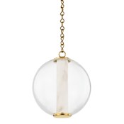 Corbett Lighting Pietra 12" Wide LED Pendant Vintage Brass