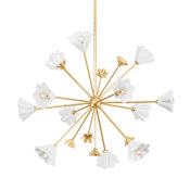 Corbett Lighting Julieta 12 Light 40" Wide Sputnik Chandelier Vintage Gold Leaf