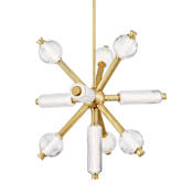 Corbett Lighting Atom 36" Wide 2700K LED Sputnik Chandelier Vintage Brass