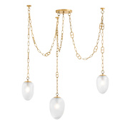 Corbett Lighting Daith 3 Light 48" Wide Multi Light Pendant Vintage Brass