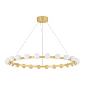 Corbett Lighting Linus 46" Wide Ring Chandelier Vintage Brass