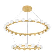 Corbett Lighting Linus 46" Wide Ring Chandelier Vintage Brass