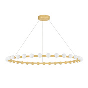 Corbett Lighting Linus 61" Wide Ring Chandelier Vintage Brass