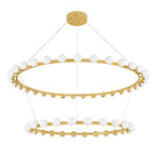 Corbett Lighting Linus 61" Wide Ring Chandelier Vintage Brass