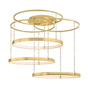 Corbett Lighting Chiasso 56" Wide LED Multi Light Pendant Vintage Polished Brass