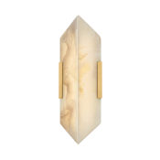 Corbett Lighting Geo 16" Tall LED Wall Sconce with Honey Onyx Shade Vintage Brass