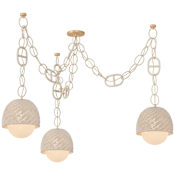 Corbett Lighting Piasu 3 Light 13" Wide Globe Chandelier Champagne Leaf