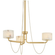 Corbett Lighting Bunda 3 Light 31" Wide Candle Style Chandelier Vintage Brass