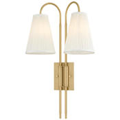 Corbett Lighting Limoges 2 Light 25" Tall Wall Sconce Vintage Brass
