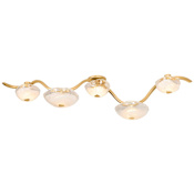 Corbett Lighting Kune 5 Light 23" Wide Linear Chandelier Vintage Gold Leaf