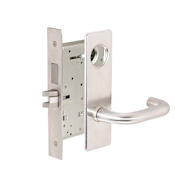 Corbin Russwin Commercial Fire Rated Grade 1 Keyed Entry Single Cylinder Mortise Lever Set with LWM Trim - Less Cylinder Satin Chrome