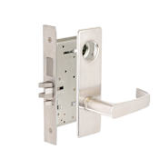 Corbin Russwin Commercial Fire Rated Panic Proof Grade 1 Keyed Entry Single Cylinder Mortise Lever Set with NSM Trim and Deadbolt - Less Cylinder Satin Chrome