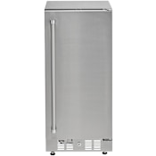 Coyote 15 Inch Wide 3 Cu. Ft. Compact Freezerless Refrigerator with LED Lights and ADA Compliant Stainless Steel
