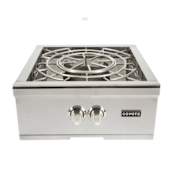 Coyote 15000 BTU 12 Inch Wide Natural Gas Side Burner for Coyote Cart Grills Stainless Steel
