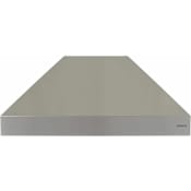 Coyote 36 Inch Wide Wall Mounted Range Hood with LED Lights and Baffle Filters Stainless Steel