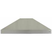 Coyote 48 Inch Wide Wall Mounted Range Hood with LED Lights and Baffle Filters Stainless Steel