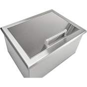 Coyote 25 Inch Drop In Cooler with Drain Hold and Beveled Trim Stainless Steel