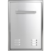 Coyote 18 Inch Trash Bin or Liquid Propane Tank Drawer with Beveled Trim Stainless Steel