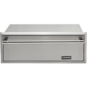 Coyote 30 Inch Wide Electric Oven Warming Drawer with Beveled Trim Stainless Steel