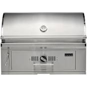 Coyote 36 Inch Wide Charcoal Built-In Grill with Knob Controls and Adjustable Dampers Stainless Steel