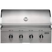 Coyote CL Series 80,000 BTU 36 Inch Wide Liquid Propane Built-In Grill with Knob Controls and Heat Dividers Stainless Steel