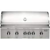 Coyote SL Series 110,000 BTU 42 Inch Wide Natural Gas Built-In Grill with Knob Controls and Integrated Wind Guard Stainless Steel