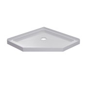 CRAFT + MAIN 38" x 38" Neo Angle Shower Base with Center Drain White