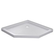 CRAFT + MAIN 42" x 42" Neo Angle Shower Base with Center Drain White
