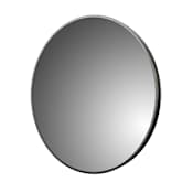 CRAFT + MAIN Reflections 28" Diameter Modern Circular Aluminum Framed Accent Wall Mirror Brushed Black