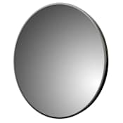 CRAFT + MAIN Reflections 32" Diameter Modern Circular Aluminum Framed Accent Wall Mirror Brushed Black